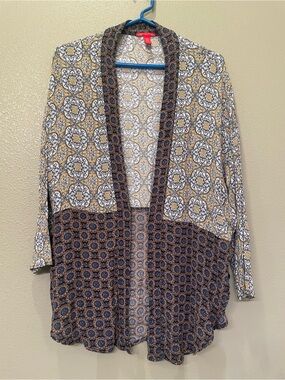 Chelsea & Violet Floral Medallion Kimono Open Front Cardigan Size XS (Large)